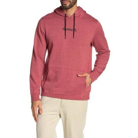 Hurley Other - Hurley Heathered Knit Hoodie Large Light Red 21145
